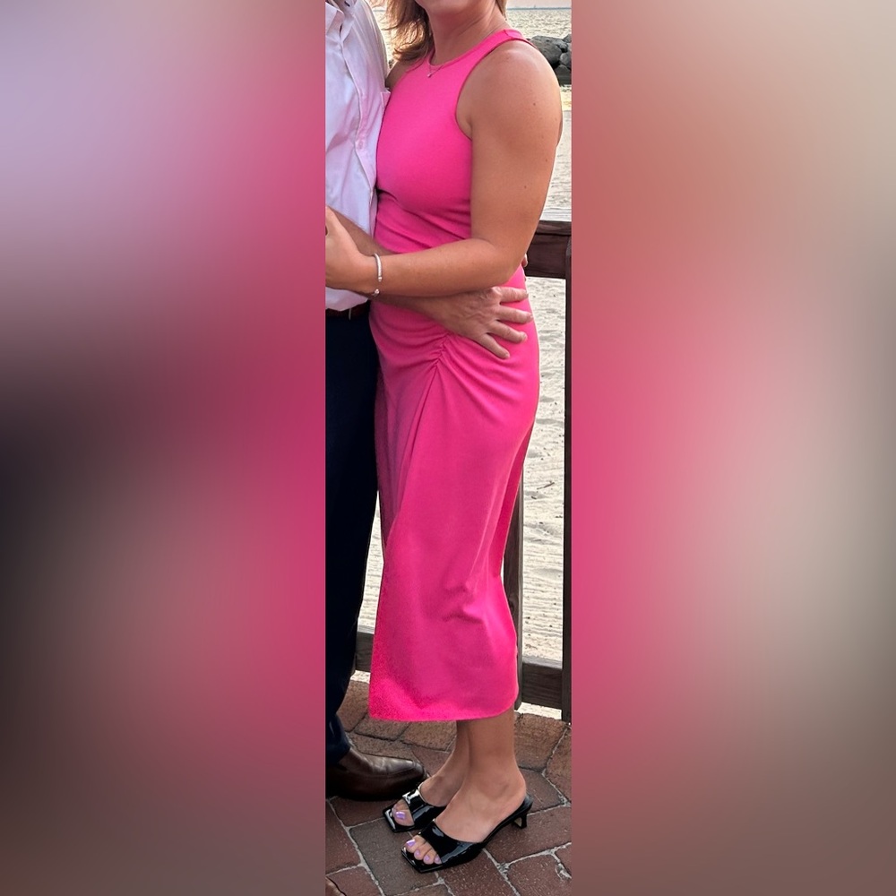 Target cotton hot pink ladies dress - Picture 2 of 2